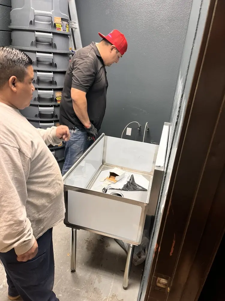 Commercial plumbing and sink installation in Barry Square